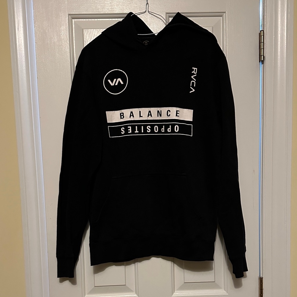 RVCA Black and White Graphic Hoodie